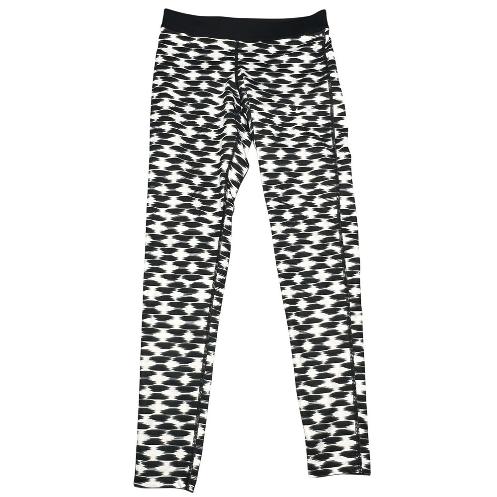 Nike Dri-FIT‎ Women's Small S Black White Geometric Athletic Leggings Pants